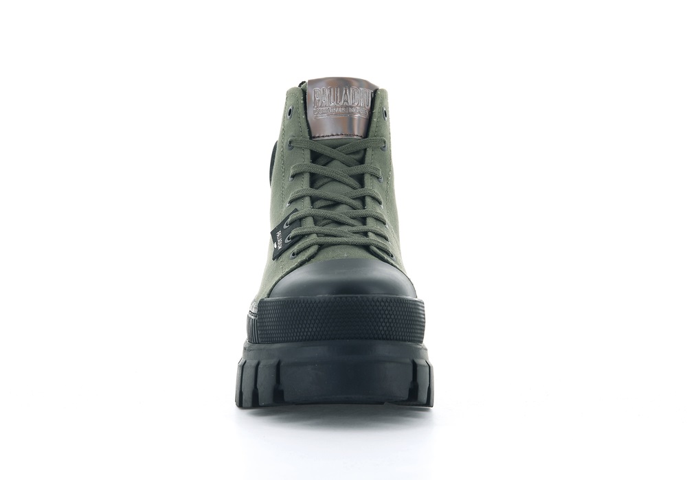 Zapatos Altas Palladium REVOLT HI TX Mujer Verde Oliva | Costa Rica-47136